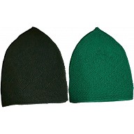 Combo Prayer cap for men- Black and Green Combo Prayer cap for men- Black and Green